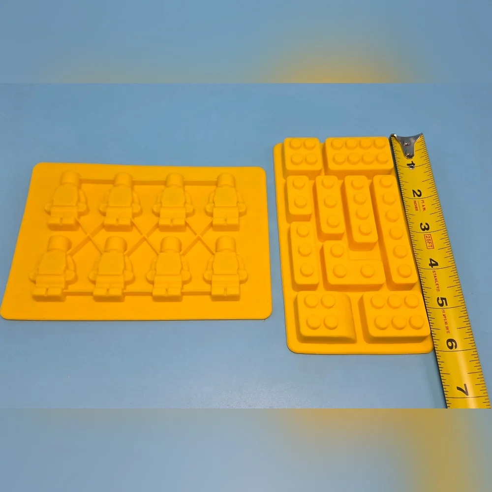 Vibrant Silicone Building Block Cake Toppers